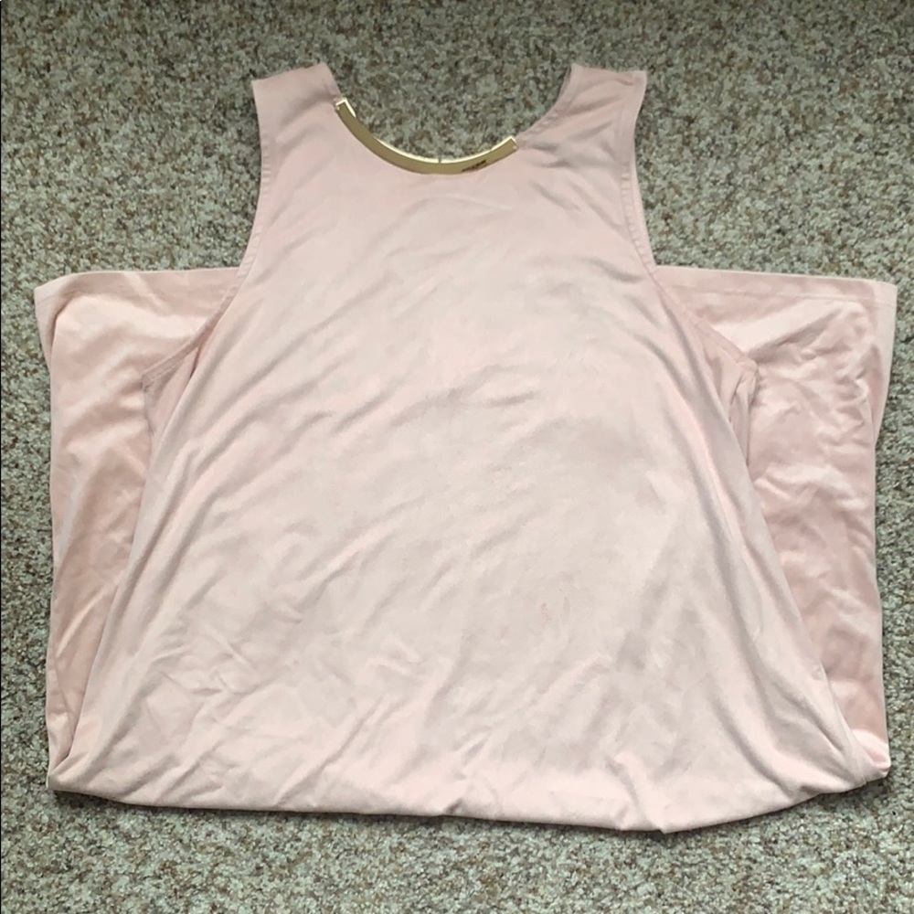 Velvet plush pink dress